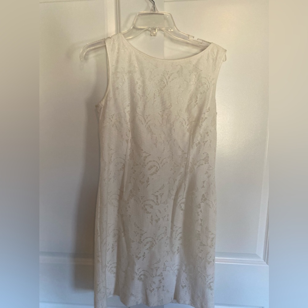 Tahari white lace dress - Picture 1 of 4